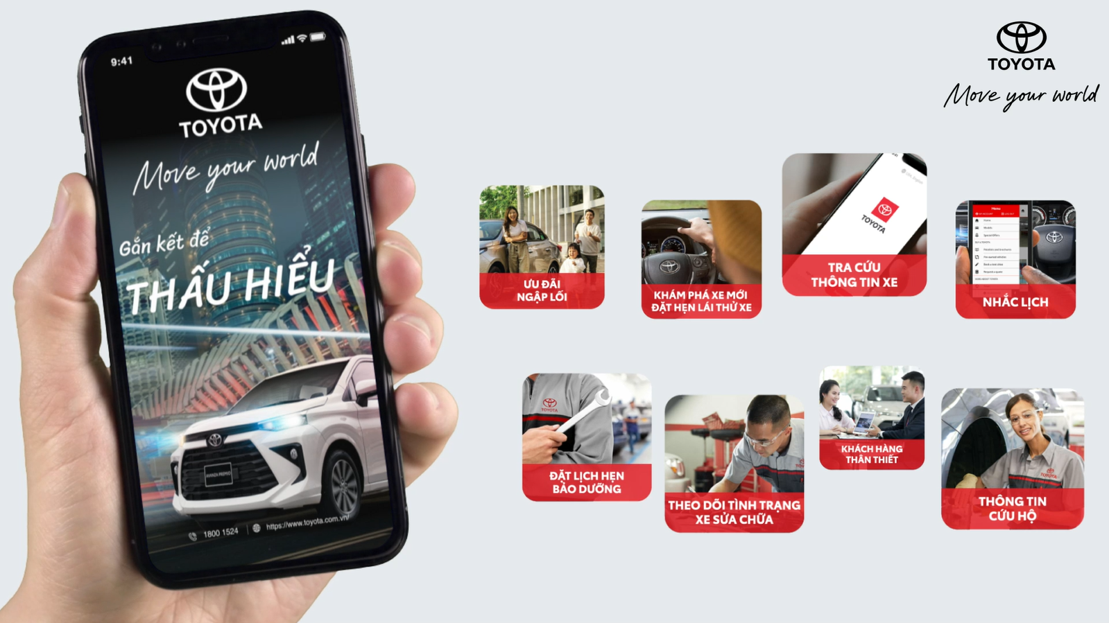 Hướng dẫn sử dụng App Toyota Việt NamI