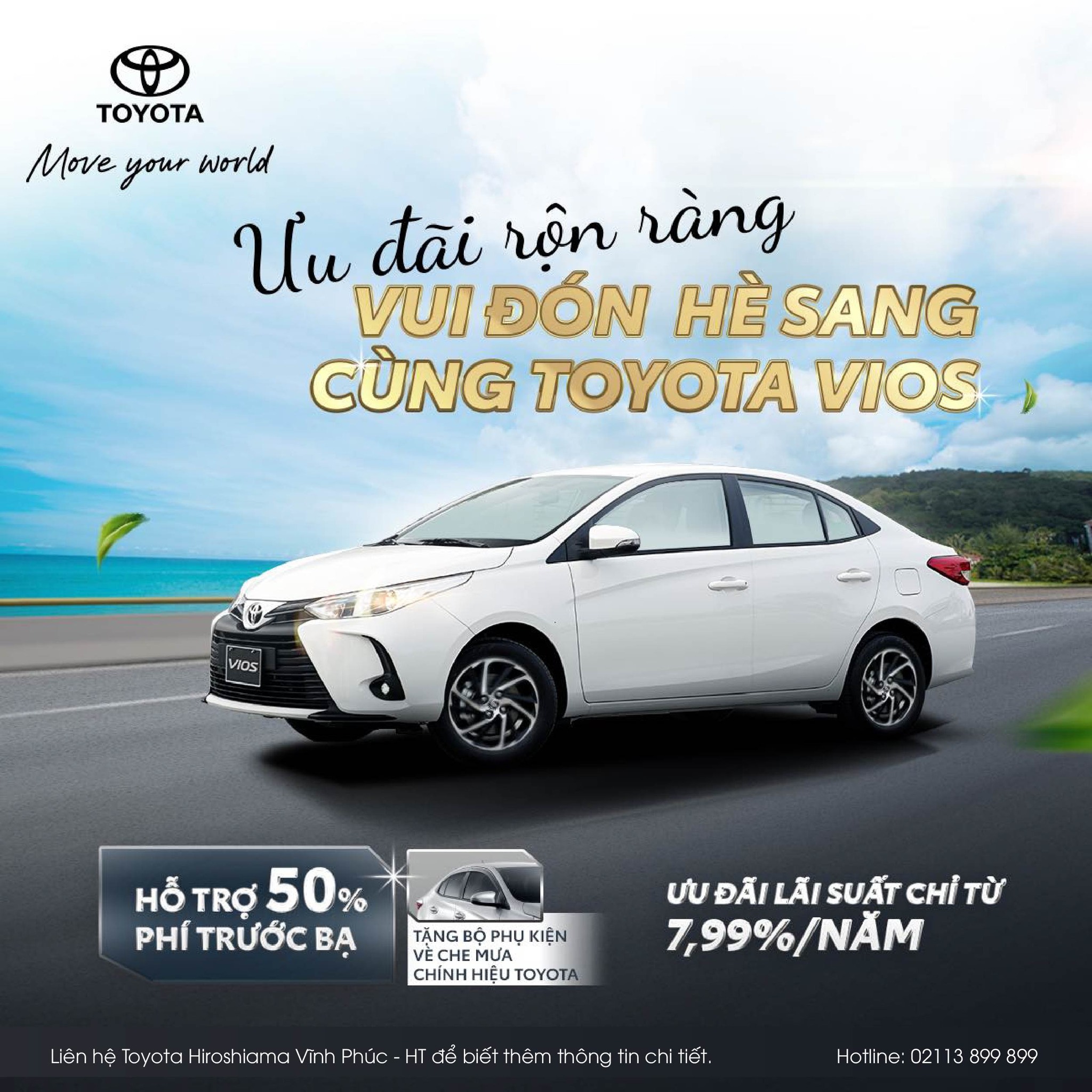 HỖ TRỢ 50% LỆ PHÍ TRƯỚC BẠ Toyota Vios